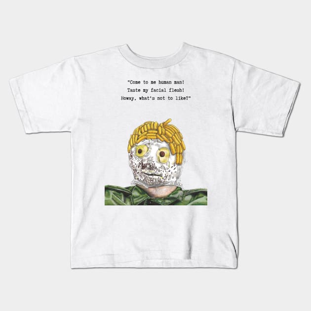 Bob Mortimer, Taskmaster, "Come to me human man!" Kids T-Shirt by DoodlerLoodles